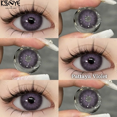 Picture of KSSEYE Pattaya Seies Color Contact Lens, With Solution & Travel kit box(Tweezers & Applicator).1 Pair Ksseye with lens accessorise (Solution & Travel Kit Box)Color Contact Lens For Eye Makeup and Cosmetics.Ksseye Pattaya Series. #pattaya
