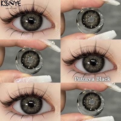Picture of KSSEYE Pattaya Seies Color Contact Lens, With Solution & Travel kit box(Tweezers & Applicator).1 Pair Ksseye with lens accessorise (Solution & Travel Kit Box)Color Contact Lens For Eye Makeup and Cosmetics.Ksseye Pattaya Series. #pattaya