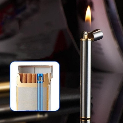 Picture of Mini Metal Long Sanding Wheel Butane Gas Open Flame gas Lighter