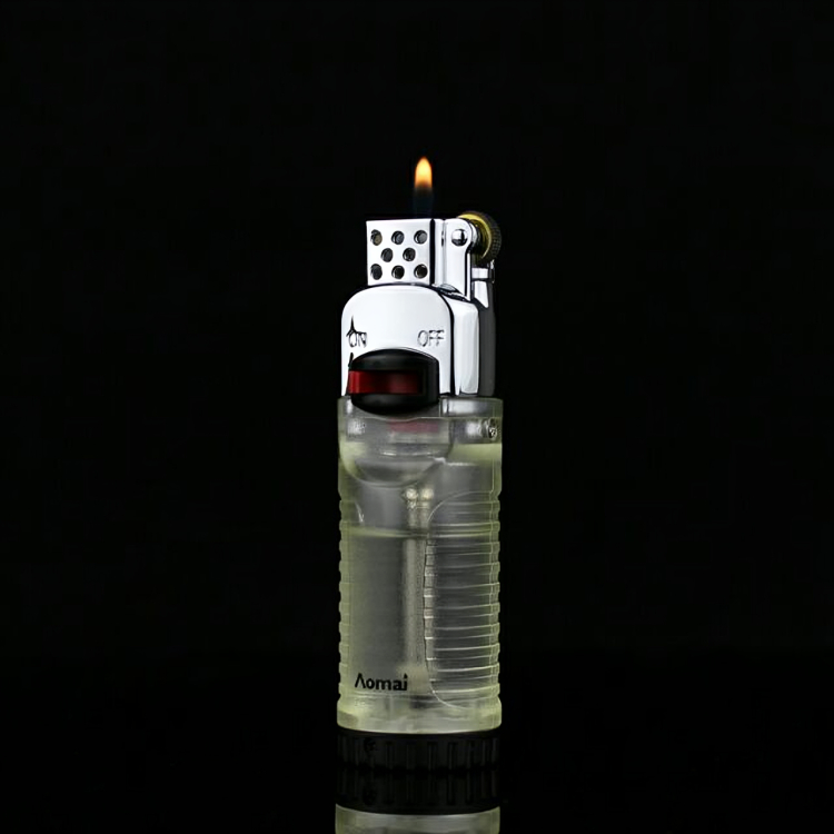 Picture of Aomai Magic Blue Flame Grinding Wheel Lighter Metal Butane Flint Gas Lighter