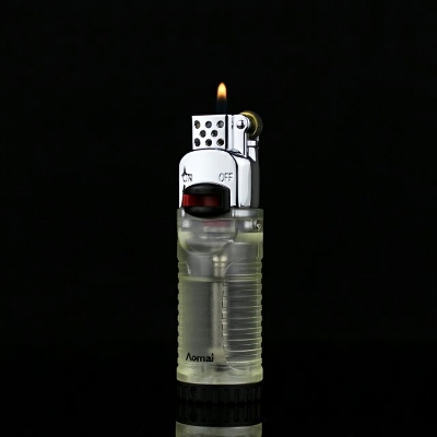 Picture of Aomai Magic Blue Flame Grinding Wheel Lighter Metal Butane Flint Gas Lighter