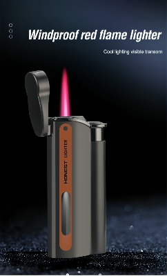 Picture of New Jet Torch Lighter Turbo Metal Lighter Visible Gas Window Lighter Gadgets
