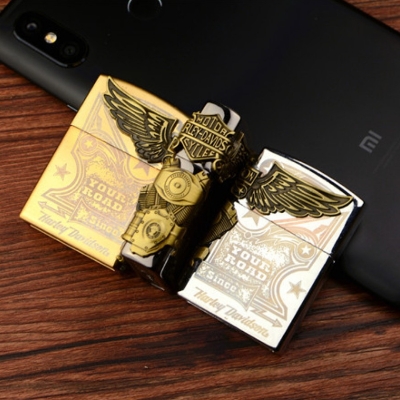 Picture of 3D Harley Davidson Look Windproof Zippo Style Gas Lighter