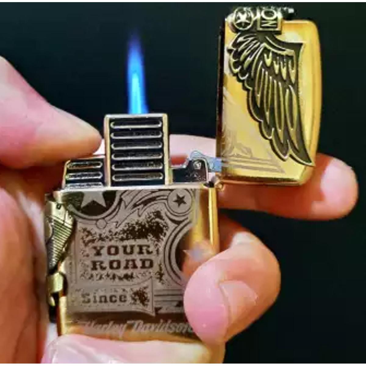 Picture of New 3D Harley Davidson Look Jet  Flame  Gas Lighter