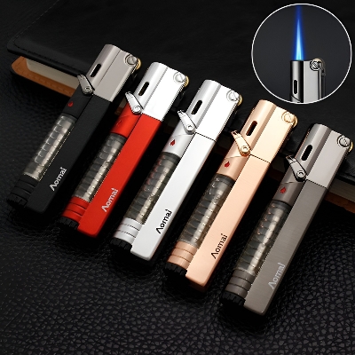 Picture of New Amoi Jet Windproof Lighter Safety Lock Straight Flame Refillable BBQ Kitchen lighter