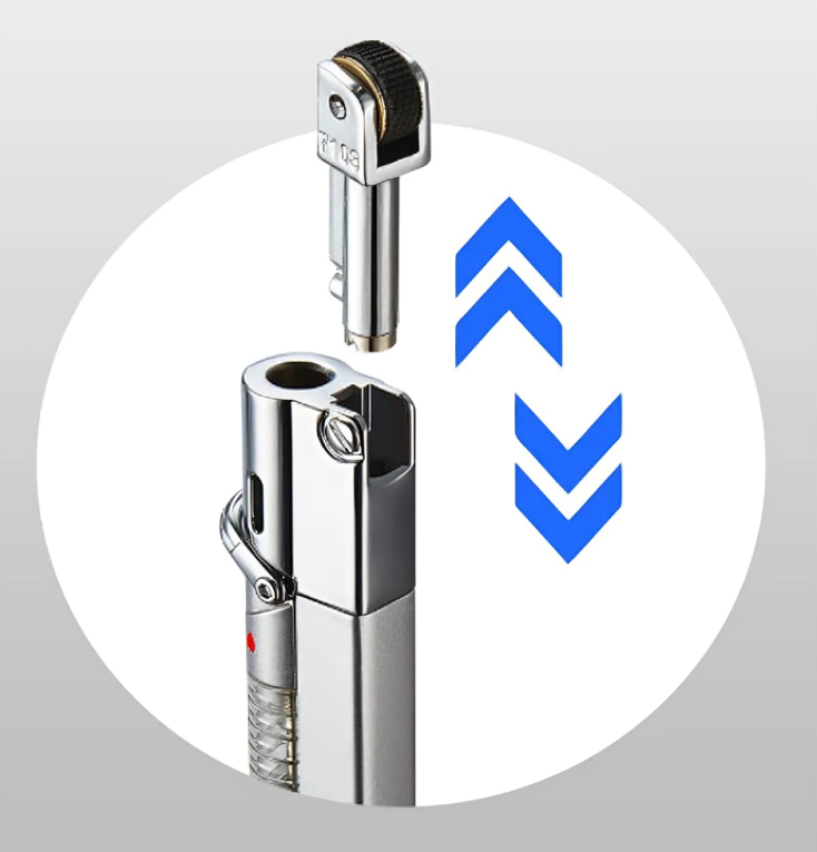 Picture of New Amoi Jet Windproof Lighter Safety Lock Straight Flame Refillable BBQ Kitchen lighter