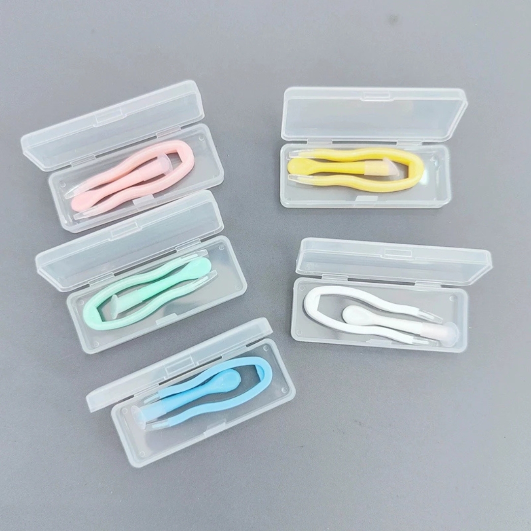 Picture of New Portable Contact (2pcs) Lens Applicator nserter Tool Kit Tweezers IContact Lens Remover and wear Helper Case #lenskit