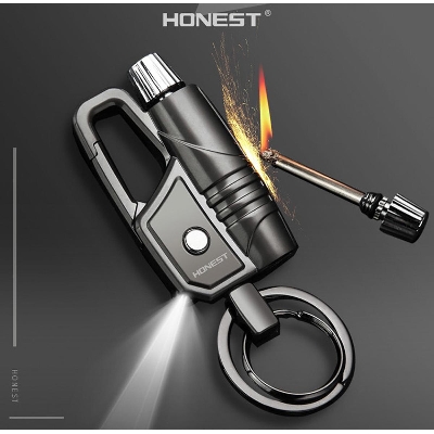 Picture of Honest Brand Metal Matchstick key chain ring torch lighter
