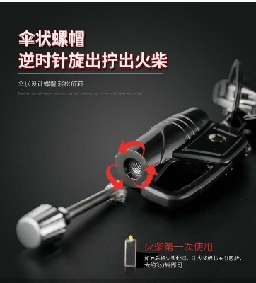 Picture of Honest Brand Metal Matchstick key chain ring torch lighter