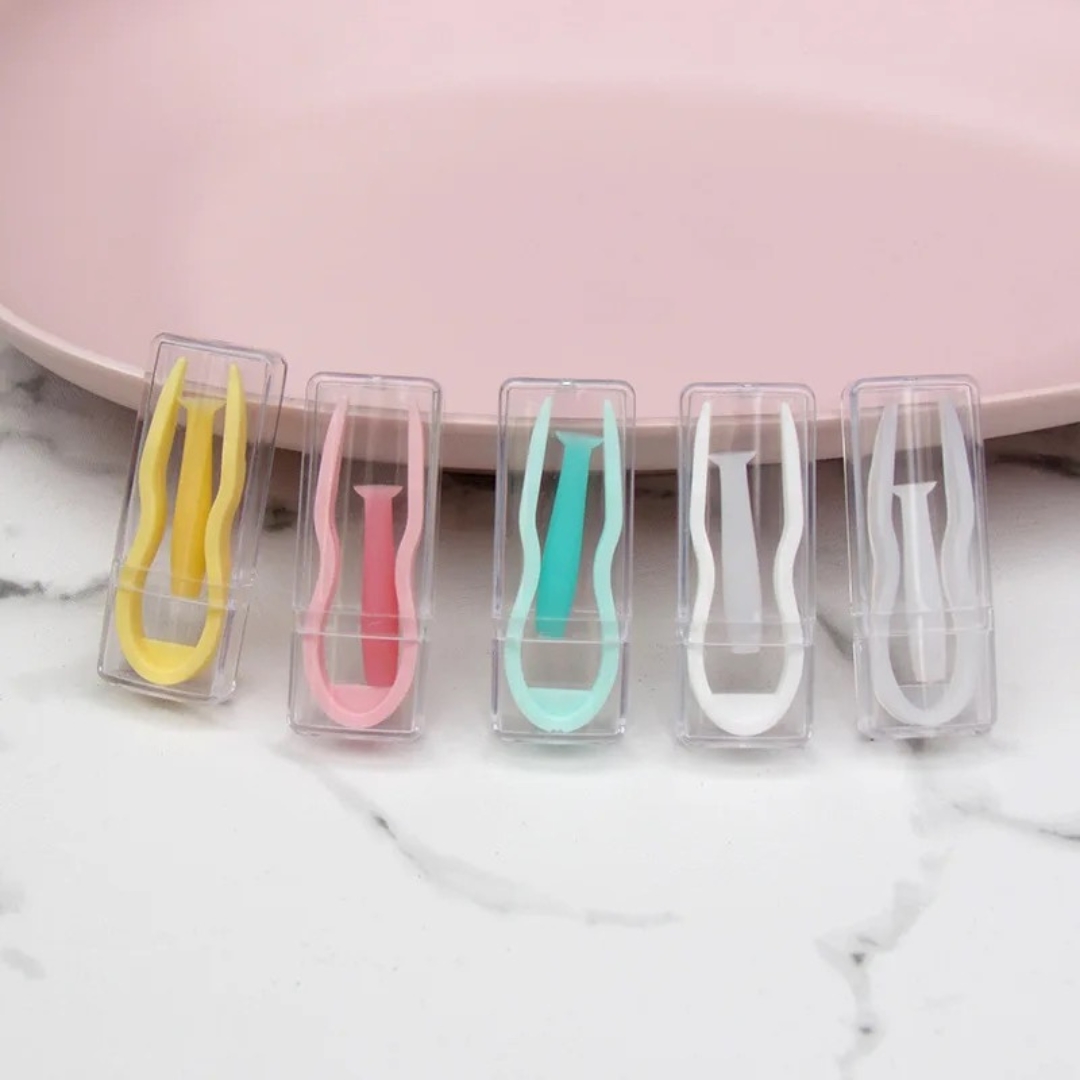Picture of New Portable Contact (2pcs) Lens Applicator nserter Tool Kit Tweezers IContact Lens Remover and wear Helper Case #lenskit