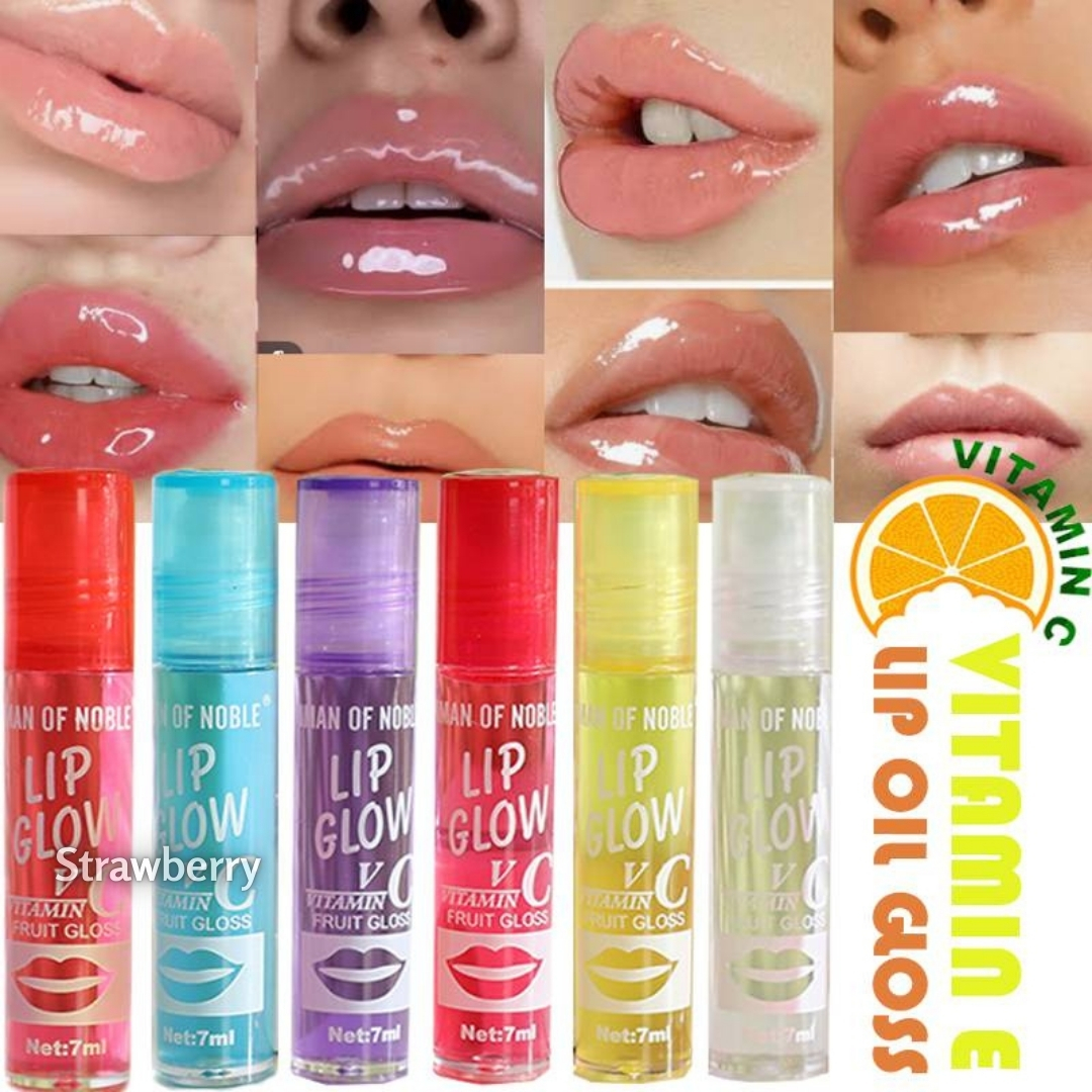 Picture of New Fruit Lip Gloss Oil -6 Pcs (multicolor) For Damage Lip Recover,Shiny and Glossy. #lipoil