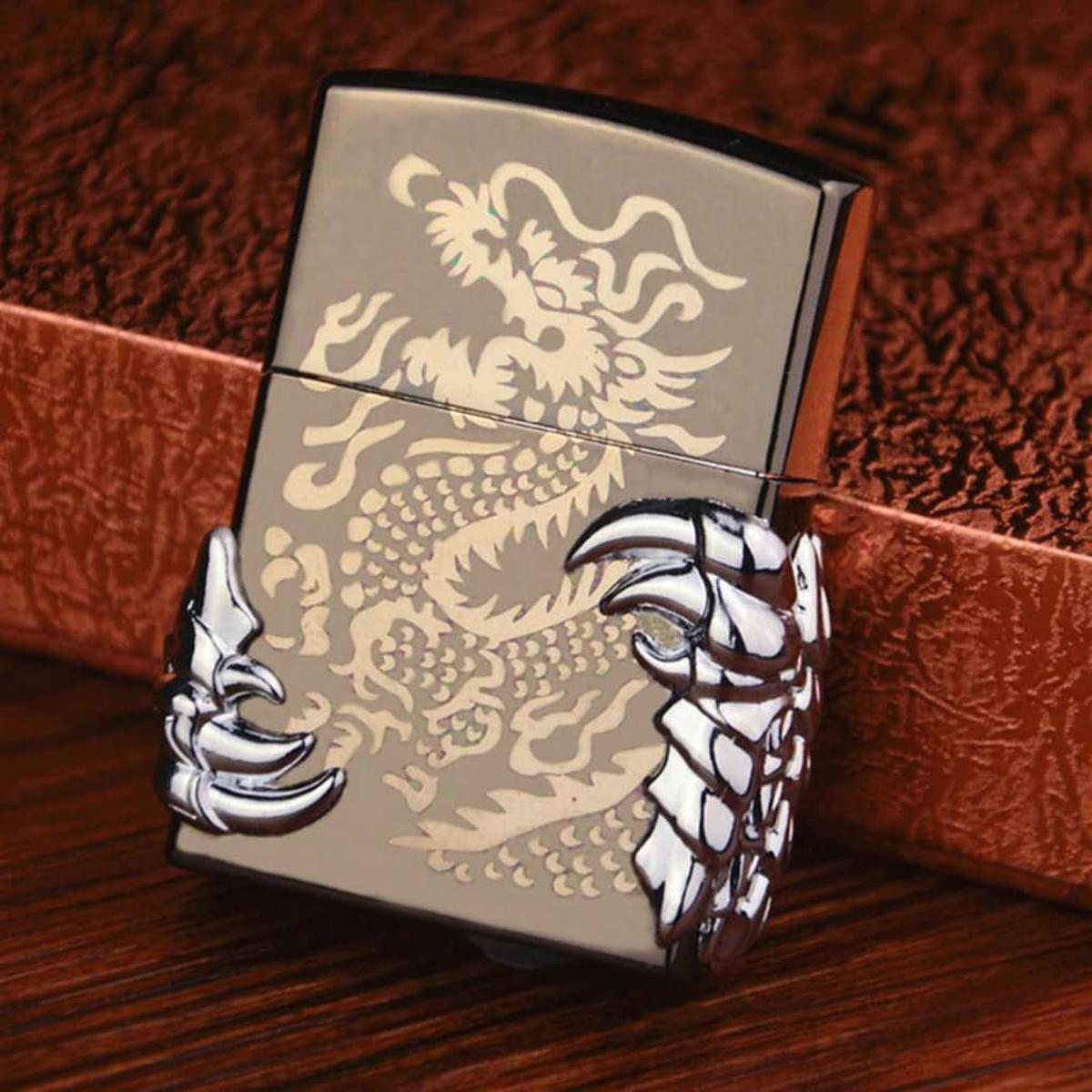 Picture of The New Dragon Open Flame Windproof gas Lighter Metal