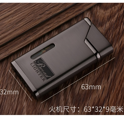 Picture of Broad Red Flame Windproof butane Lighter metal body