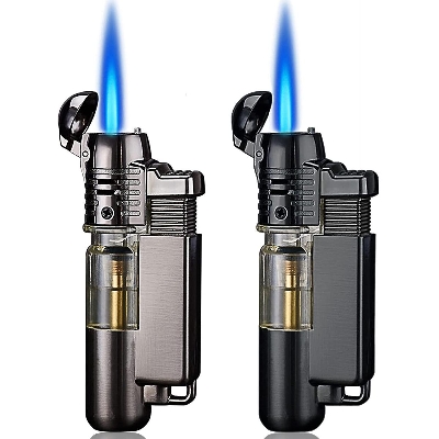 Picture of Butane Mini Torch Lighter with Key Ring Adjustable Jet Flame Windproof Gas Lighter