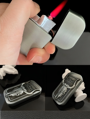 Picture of New Creative Tiger Bull Gas Lighter Windproof Jet Butane Red Flame
