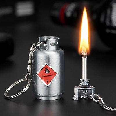 Picture of Standing flint  lighter gasoline keychain oil lighter gas tank fire extinguisher survival tool