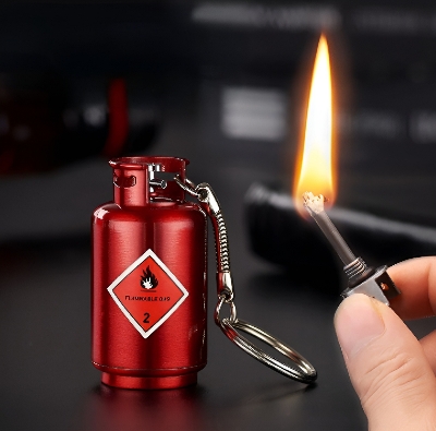 Picture of Standing flint  lighter gasoline keychain oil lighter gas tank fire extinguisher survival tool