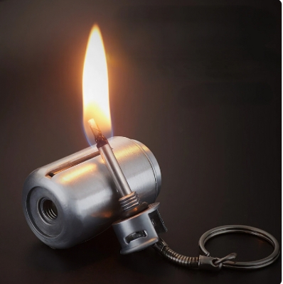 Picture of Standing flint  lighter gasoline keychain oil lighter gas tank fire extinguisher survival tool