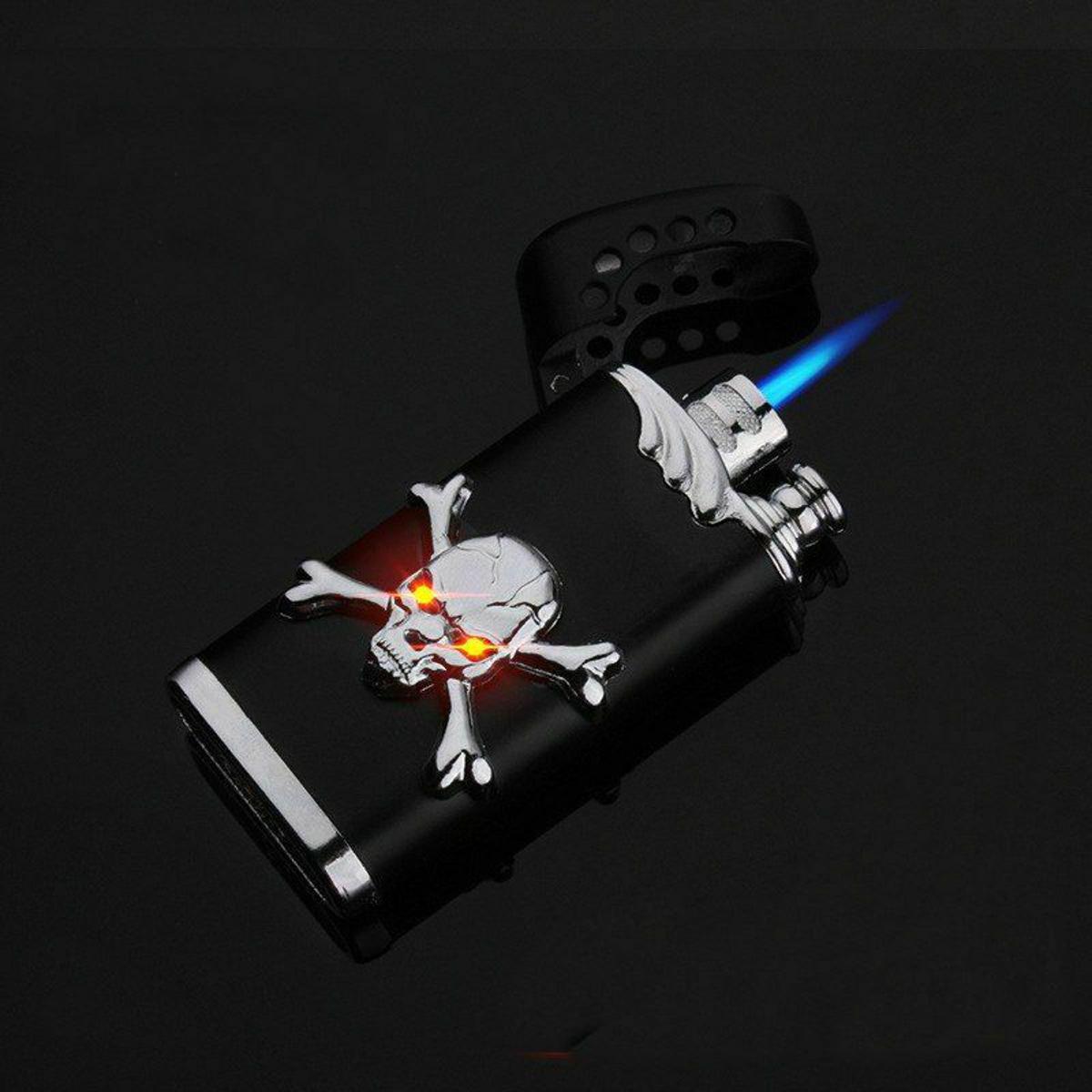 Picture of Skull Bones Windproof Gas Lighter Butane Torch Cigarette Refillable Jet Lighters