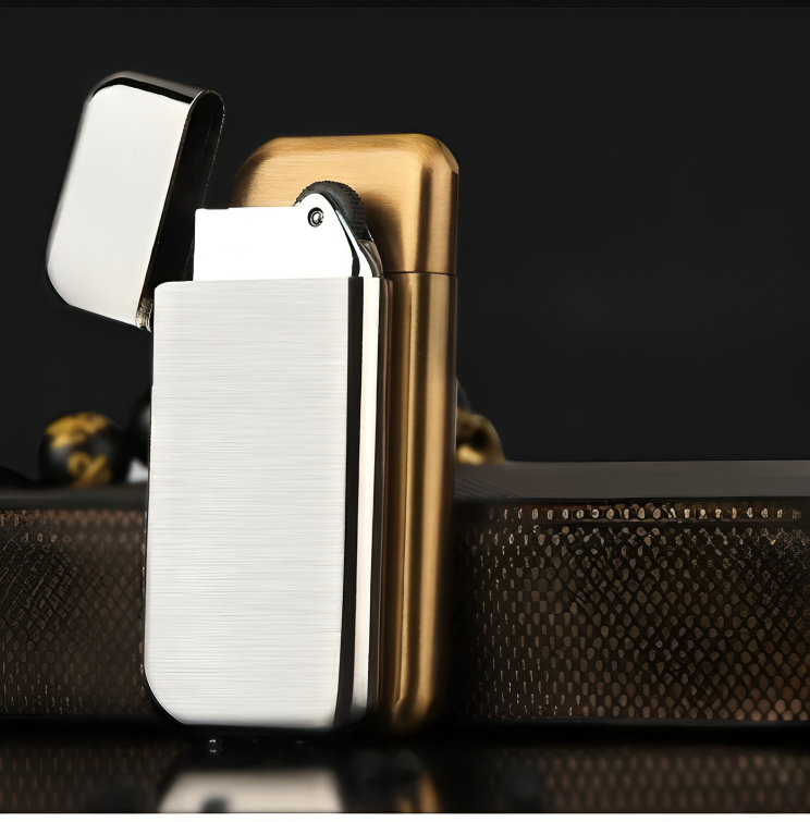 Picture of Flower Version Mini- Portable Electroplate Grinding Wheel Flame Gasoline Lighter