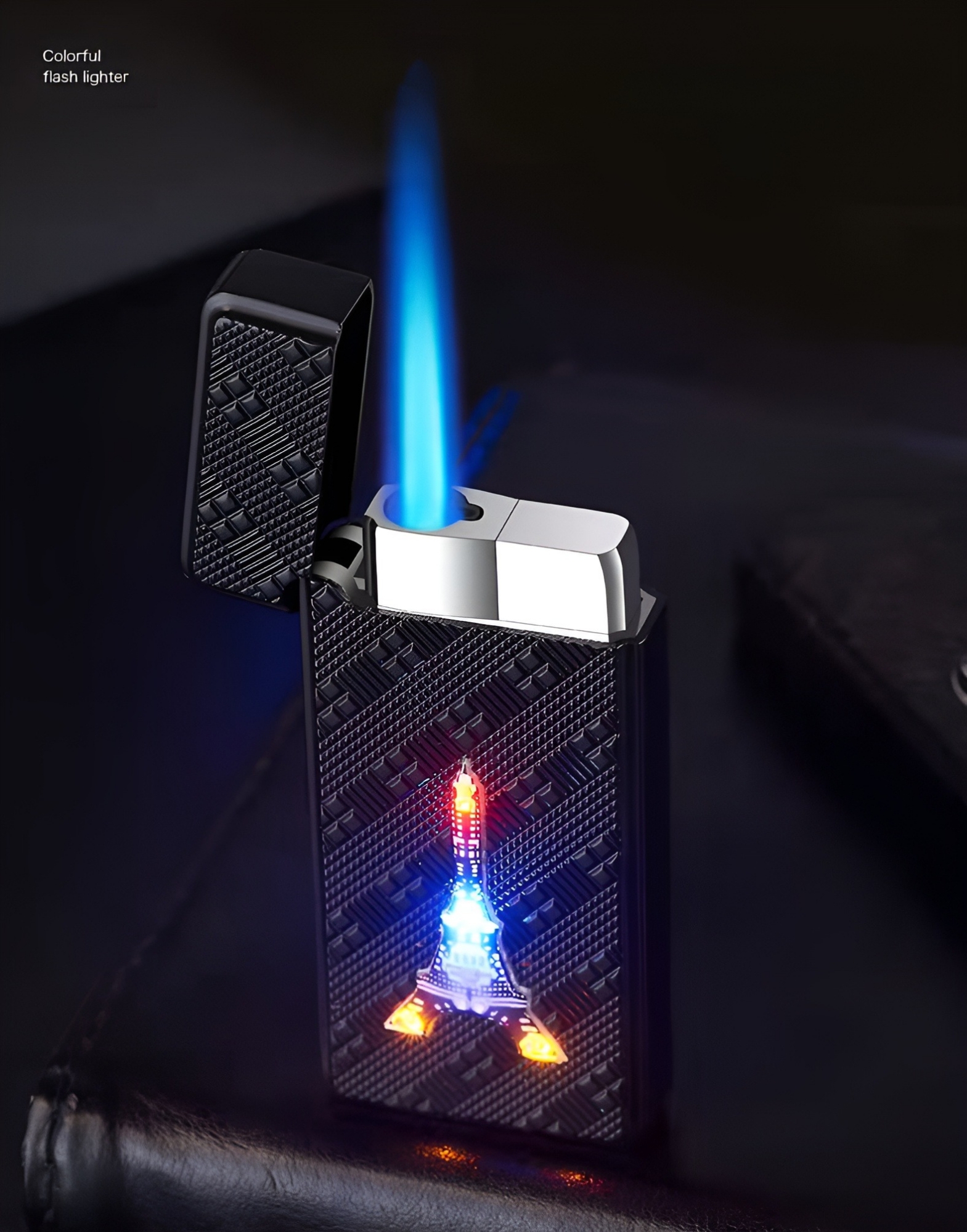 Picture of Metal Gas Refillable Blue Flame Jet Torch Lighter