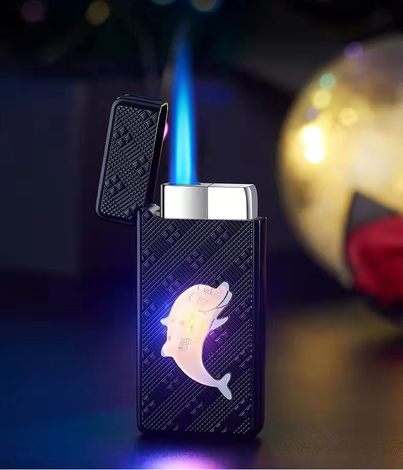 Picture of Metal Gas Refillable Blue Flame Jet Torch Lighter