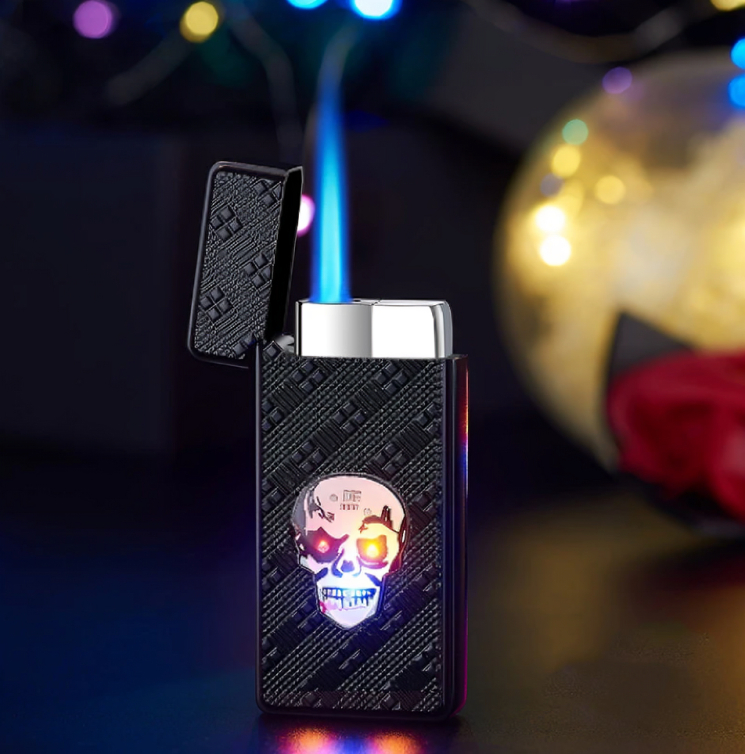 Picture of Metal Gas Refillable Blue Flame Jet Torch Lighter