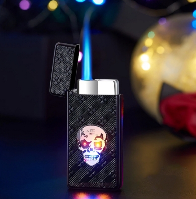Picture of Metal Gas Refillable Blue Flame Jet Torch Lighter