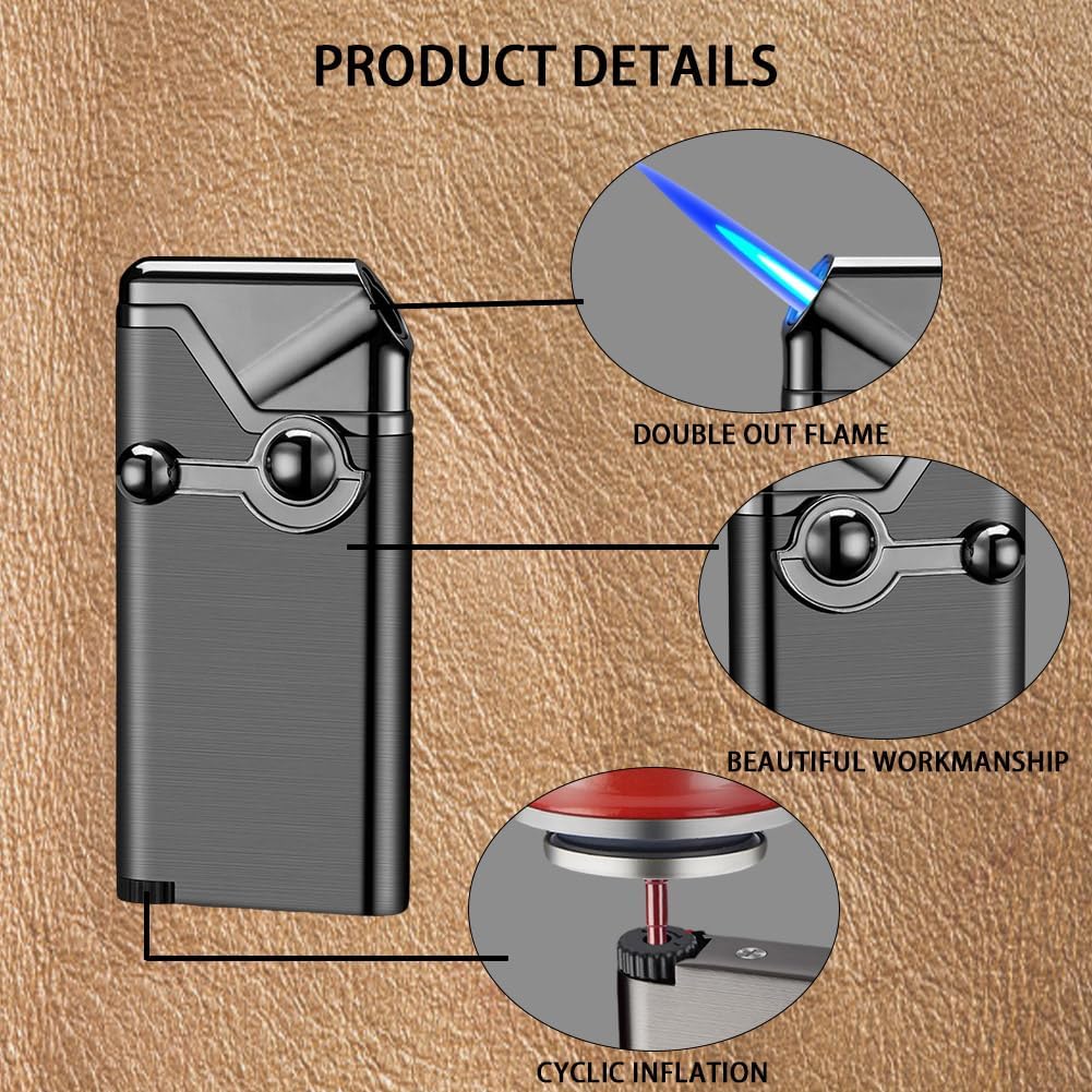Picture of New Windproof Rocker Torch Gas Ci garette Lighter Jet Lighter