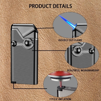 Picture of New Windproof Rocker Torch Gas Ci garette Lighter Jet Lighter