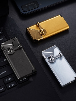 Picture of New Windproof Rocker Torch Gas Ci garette Lighter Jet Lighter