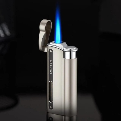 Picture of NEW 1300c  Jet Torch Lighter Turbo Metal Visible Gas Window Windproof Inflated Cigarete Cigar Lighters Gadgets For Man