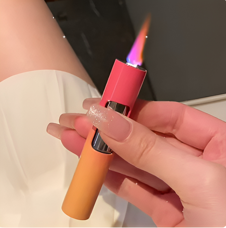 Picture of Metal Butane Gas Lighter Refillable Adjustable Flame Cigar Cigarete Lighters