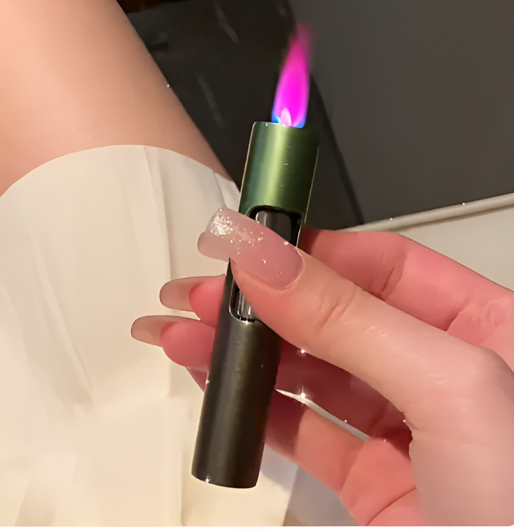 Picture of Metal Butane Gas Lighter Refillable Adjustable Flame Cigar Cigarete Lighters