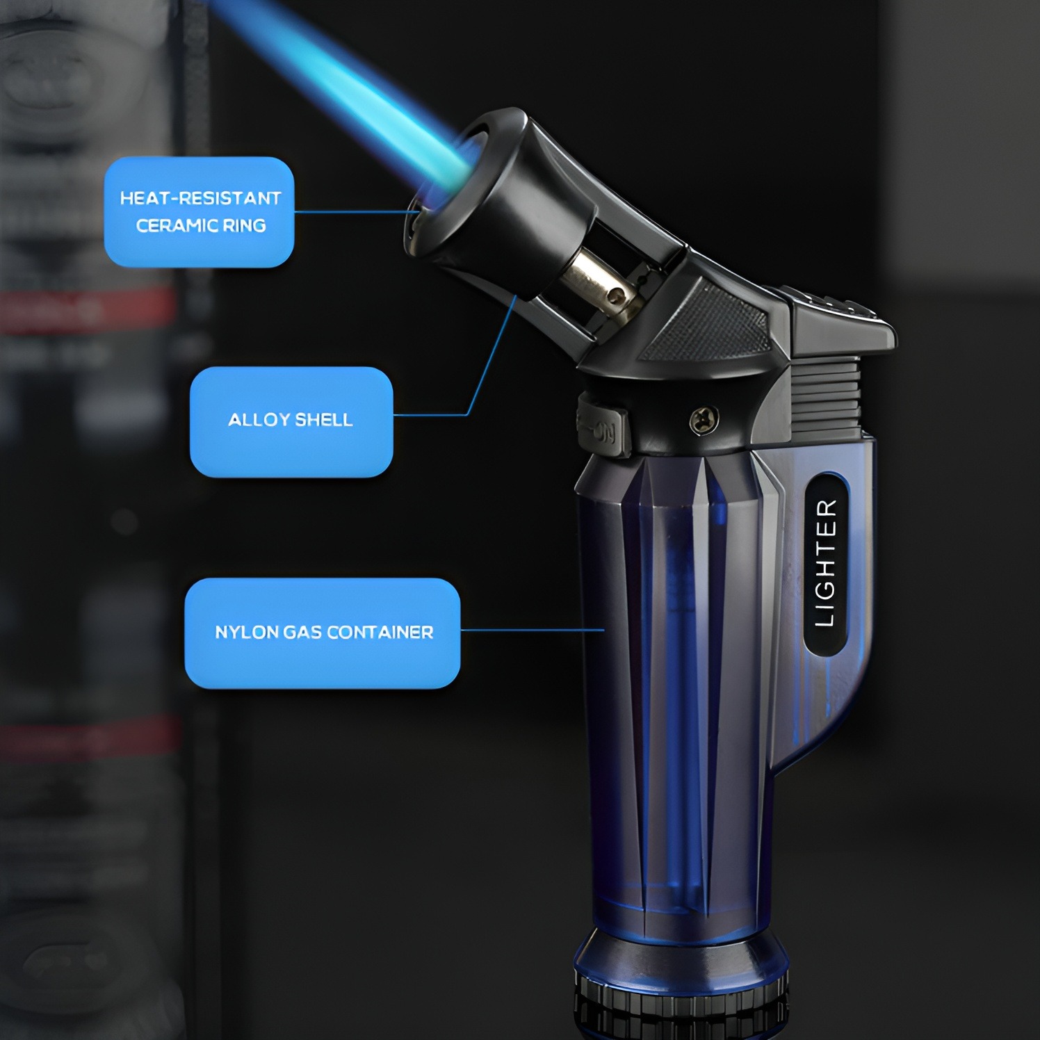 Picture of Spray Gas Lighter Bbq Kitchen Cooking Jewelry Welding Butane Torch Turbo Lighter Metal Lighters - Kitchen Accessories