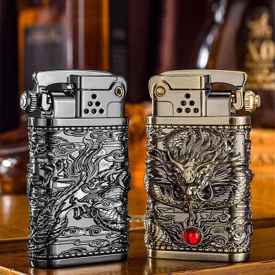 Picture of New Rocker Mechanical Disk Kerosene Lighter Bras Creative Windproof Oil Constantine Hand Men'S Smoking Gift