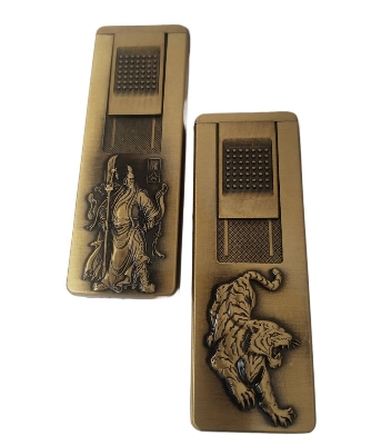 Picture of New Ultra-Thin Long Stripe Jet Torch Lighter Metal Turbo 1300 C Windproof Butane Gas Welding Cigar Portable Lighters