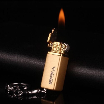 Picture of Mini gas lighter keychain lighter metal body (gold colour)