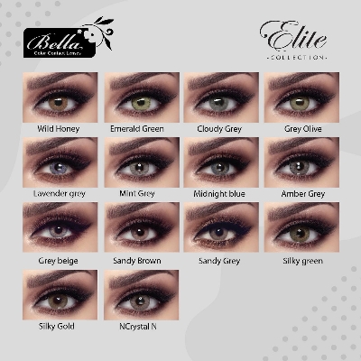Picture of New Bella Elite Series's Color Contact Lens With Regular Kit Box for men & Women. 1pair Bella Elite Series's Contact les for eyefashion & makeup. Bella Elite Series. #Elite
