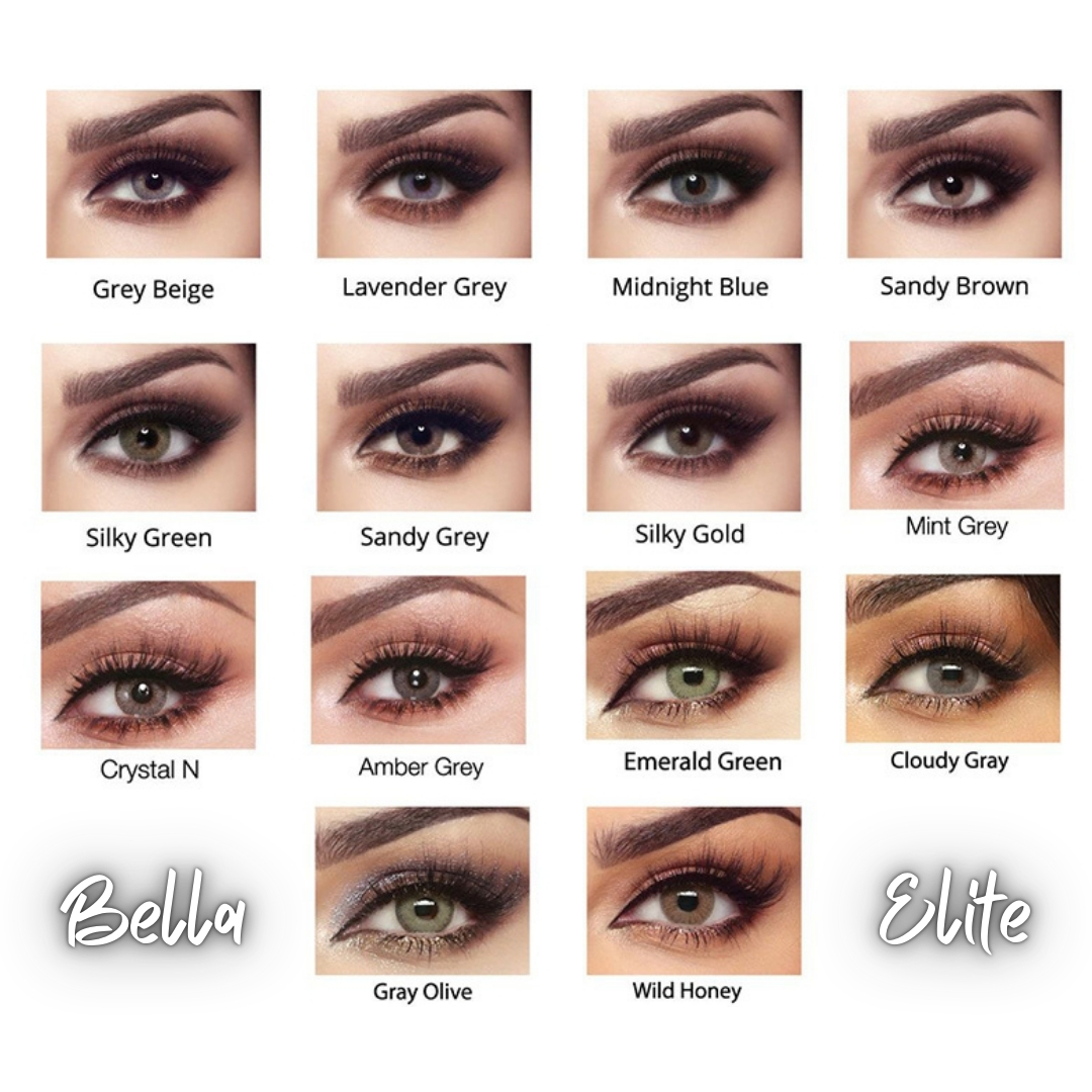 Picture of New Bella Elite Series's Color Contact Lens With Regular Kit Box for men & Women. 1pair Bella Elite Series's Contact les for eyefashion & makeup. Bella Elite Series. #Elite