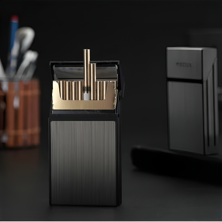 Picture of New Slim Aluminum 20 Sticks Ci@garette Box Holder Mens Gifts