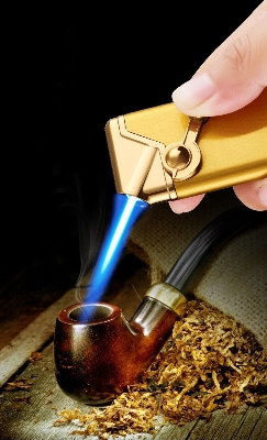 Picture of Flint Gas Lighter Retro Jet Torch Turbo Lighter Metal Lighter