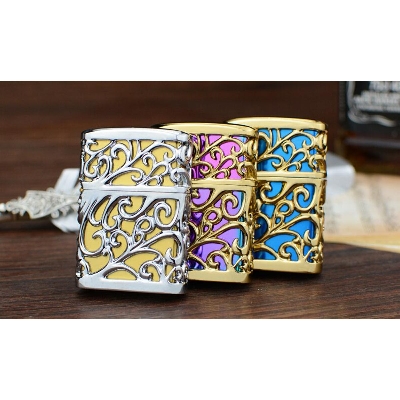 Picture of Pattern Kerosene Lighter Windproof Diesel Oil Lighters Retro Flint Gasoline Refillable Cigarete Lighters Gifts Gadgets For Men