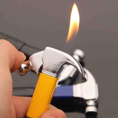 Picture of Creative Hammer Electronic Open Flame Butane Gas Liesighter Cigarete Accessor