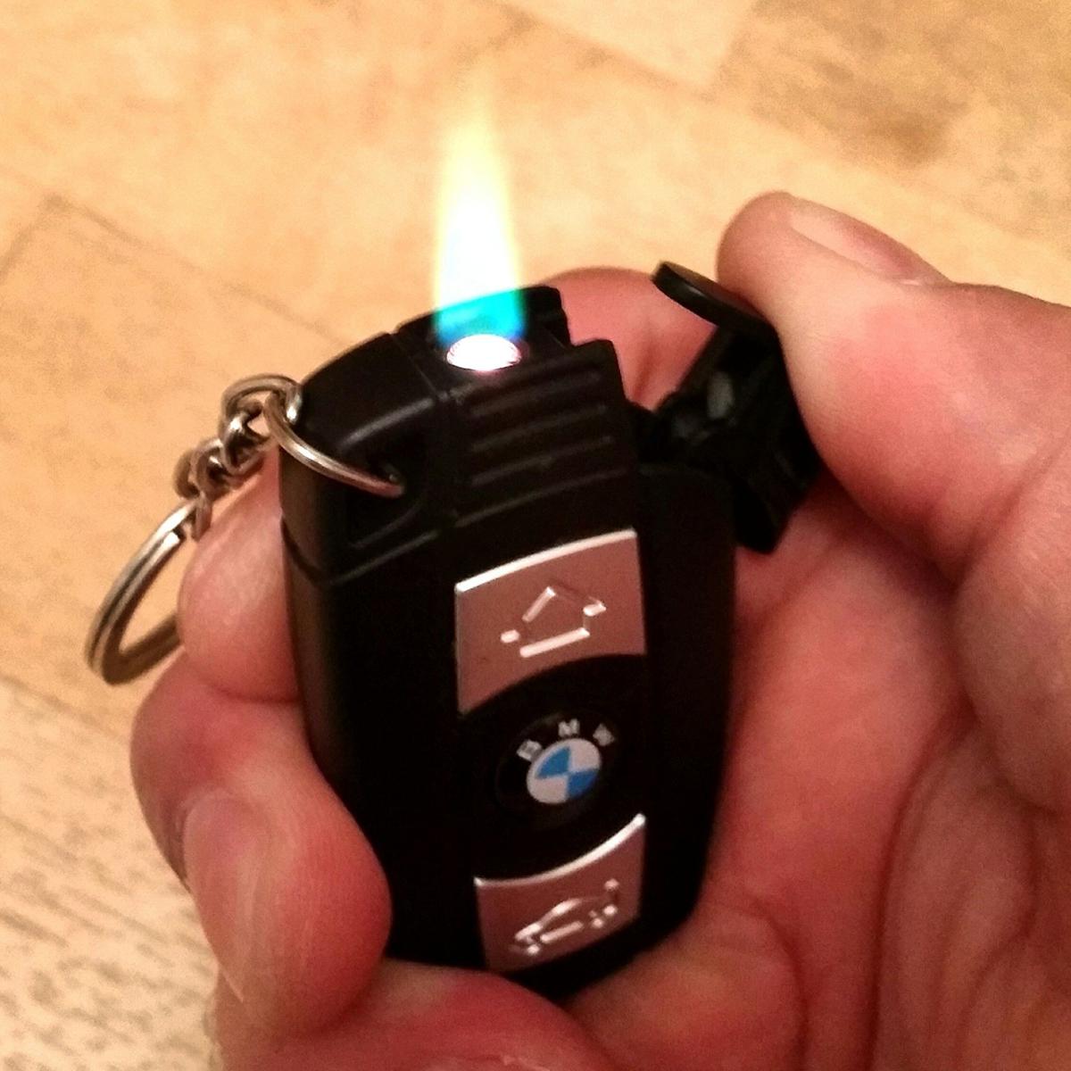Picture of BMW Car Key ring lighter Vintage Retro Style Cigarette Lighter Chrome Black