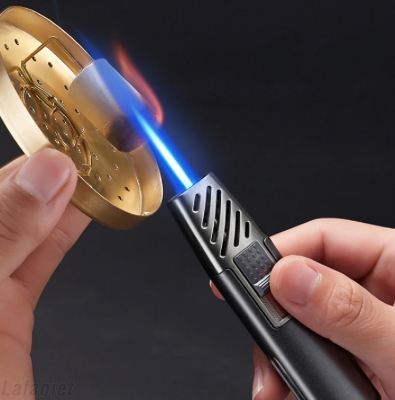 Picture of Blue Flame Refillable Butane Gas Torch Jet Lighter For Kitchen BBQ