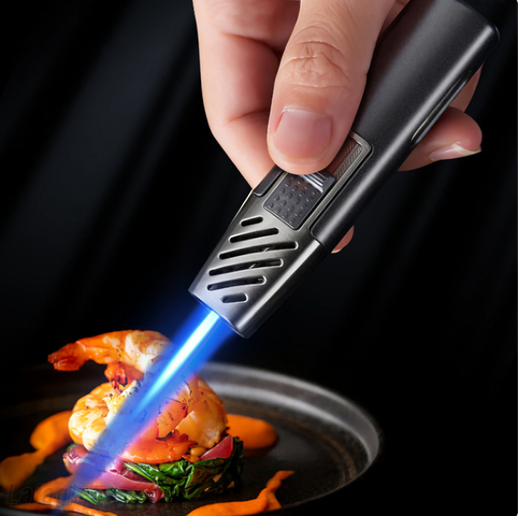Picture of Blue Flame Refillable Butane Gas Torch Jet Lighter For Kitchen BBQ