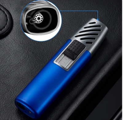 Picture of Blue Flame Refillable Butane Gas Torch Jet Lighter For Kitchen BBQ