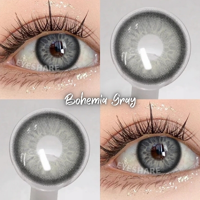 Picture of New Ksseye Bohemia Gray Color Contact Lens With Regular Kit Box For Men and Women. 1 Pair Ksseye Color Contact Lens For Eye Makeup and Cosmetics.Ksseye Bohemia Series. #bohemia