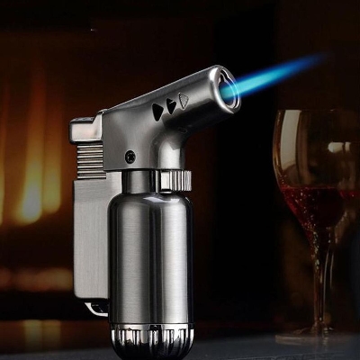 Picture of mini Metal Butane gas jet flame torch lighter Windproof Cigar lighter Welding Refillable Butane Gas Lighter
